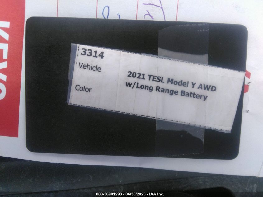 2021 TESLA MODEL Y LONG RANGE - 5YJYGDEE0MF306374