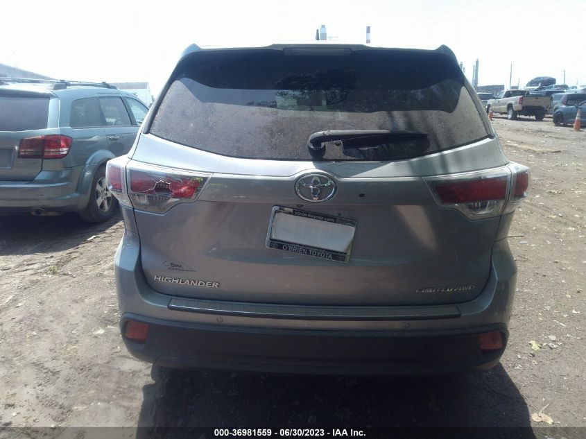 2016 TOYOTA HIGHLANDER LIMITED/LTD PLATINUM - 5TDDKRFH3GS282378