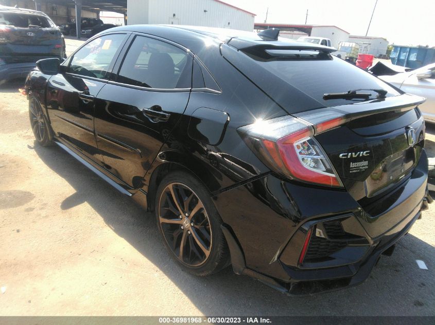 2021 HONDA CIVIC HATCHBACK SPORT - SHHFK7H40MU222614