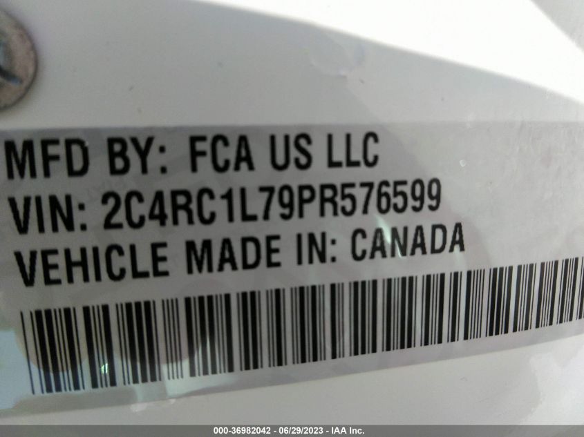 2023 CHRYSLER PACIFICA HYBRID TOURING L - 2C4RC1L79PR576599