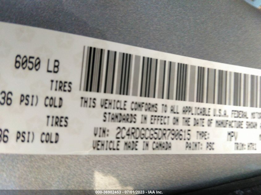 2013 DODGE GRAND CARAVAN SXT - 2C4RDGCG5DR790615