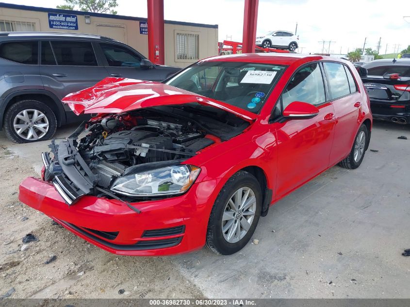 2017 VOLKSWAGEN GOLF S - 3VW217AU6HM019822