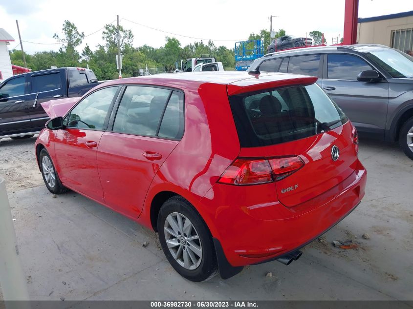 2017 VOLKSWAGEN GOLF S - 3VW217AU6HM019822