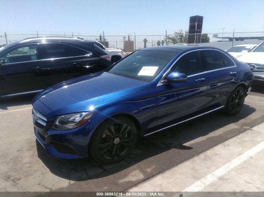 55SWF4JB2HU234099 2017 MERCEDES-BENZ C-CLASS, photo no. 2