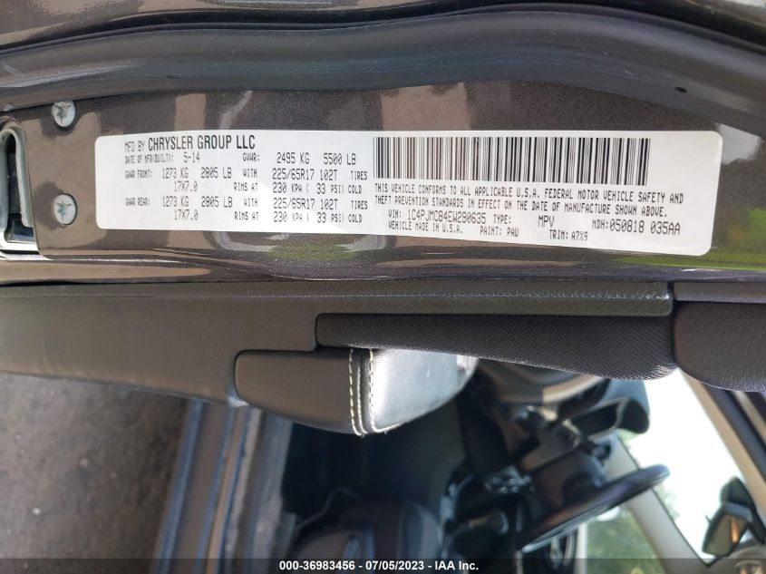 2014 JEEP CHEROKEE LATITUDE - 1C4PJMCB4EW290635
