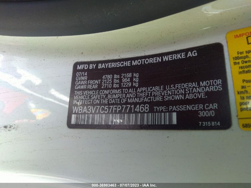 2015 BMW 4 SERIES 428I - WBA3V7C57FP771468