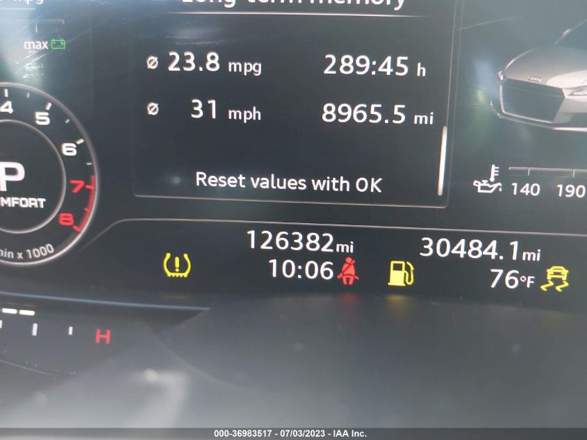 2016 AUDI TT 2.0T TRUC5AFV5G1022190