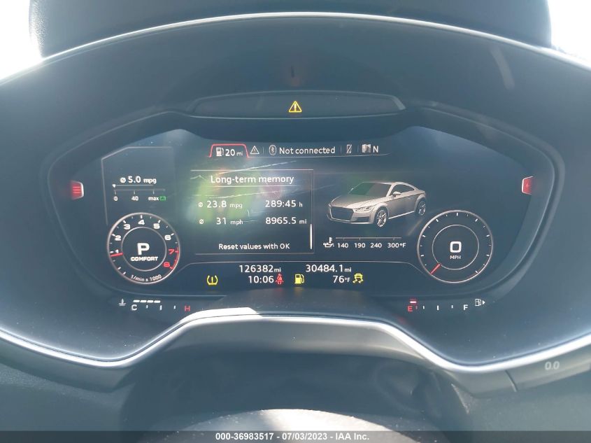 2016 AUDI TT 2.0T TRUC5AFV5G1022190