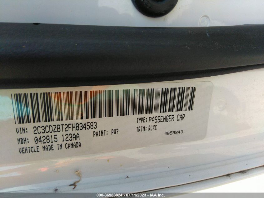 2015 DODGE CHALLENGER R/T PLUS - 2C3CDZBT2FH834583