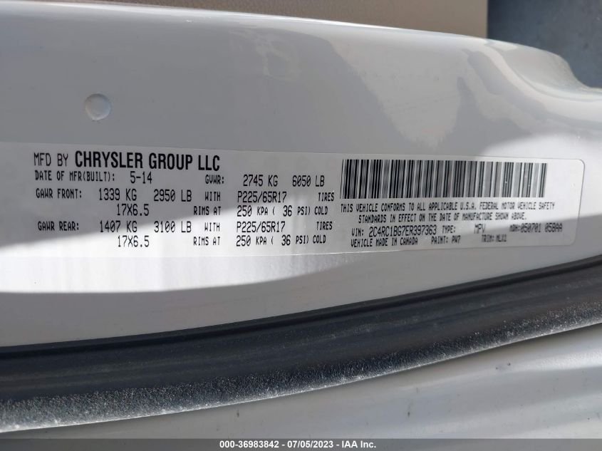 2014 CHRYSLER TOWN & COUNTRY TOURING - 2C4RC1BG7ER397363