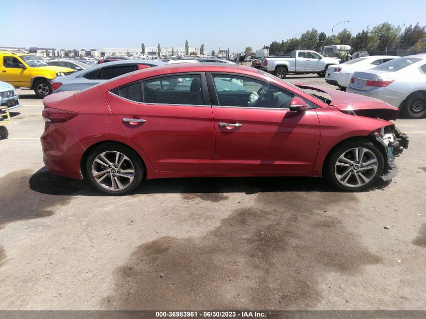 2017 HYUNDAI ELANTRA LIMITED - 5NPD84LF1HH082708