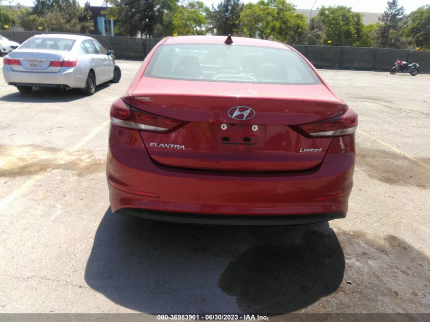 2017 HYUNDAI ELANTRA LIMITED - 5NPD84LF1HH082708