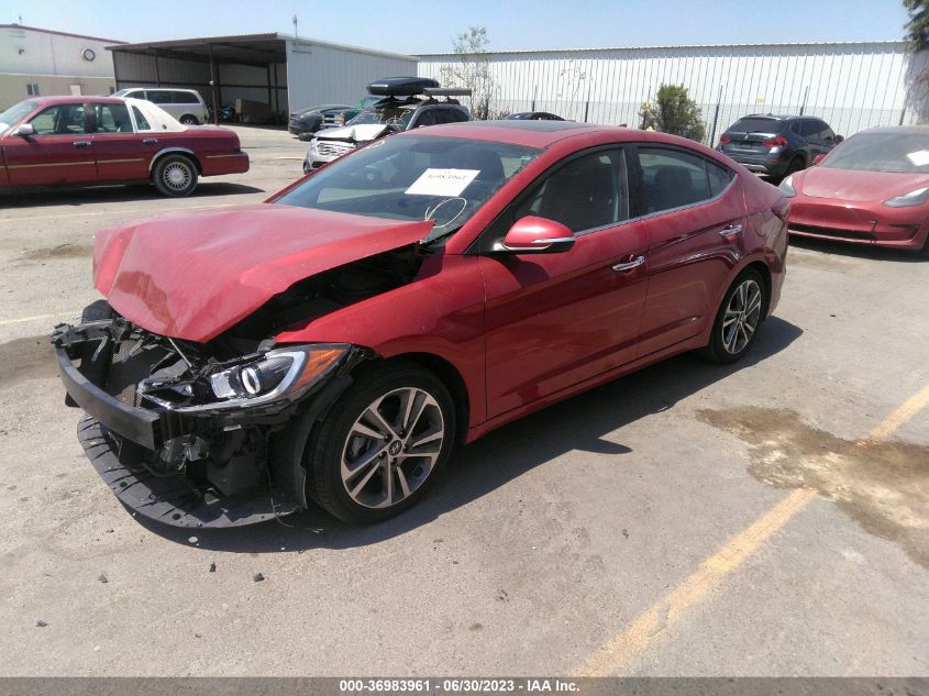 2017 HYUNDAI ELANTRA LIMITED - 5NPD84LF1HH082708