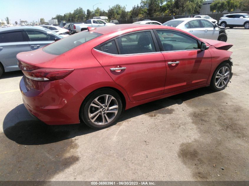 2017 HYUNDAI ELANTRA LIMITED - 5NPD84LF1HH082708