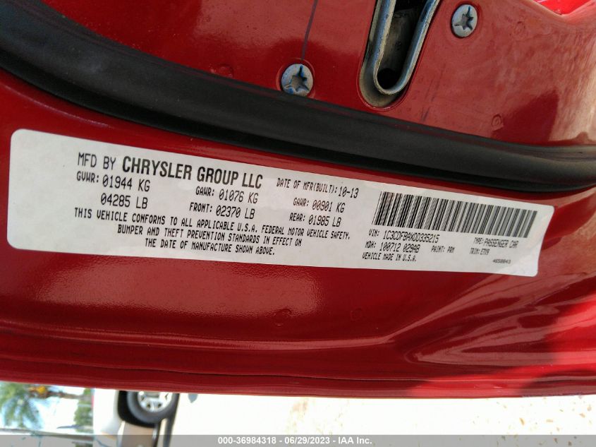 2013 DODGE DART SXT - 1C3CDFBAXDD335215