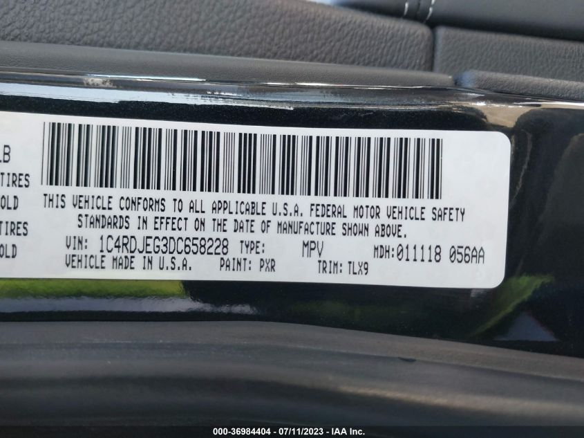 2013 DODGE DURANGO CITADEL - 1C4RDJEG3DC658228