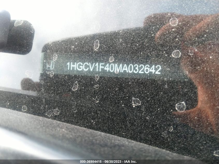 2021 HONDA ACCORD SEDAN SPORT SE - 1HGCV1F40MA032642