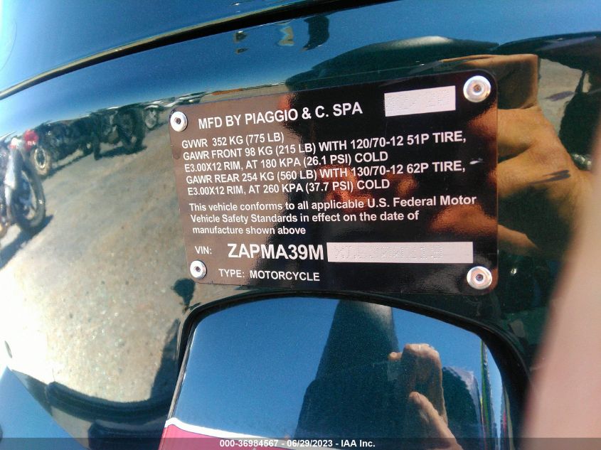 2020 VESPA GTS 300 SUPER - ZAPMA39MXL5300219