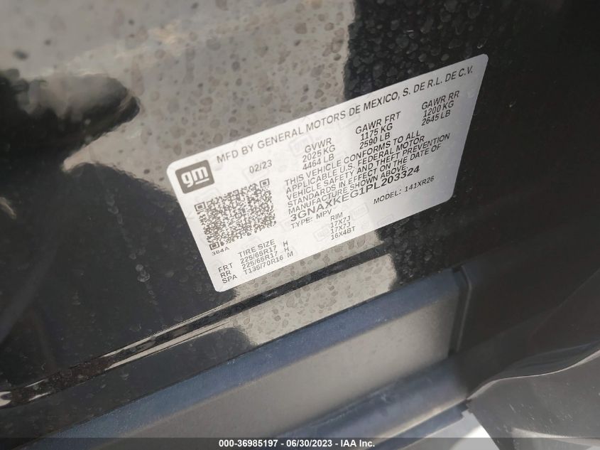 2023 CHEVROLET EQUINOX LT - 3GNAXKEG1PL203324