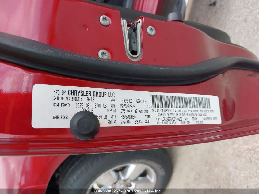 2014 RAM 1500 SLT - 1C6RR6GGXES140658