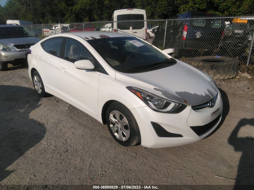 2016 HYUNDAI ELANTRA SE - 5NPDH4AEXGH712931