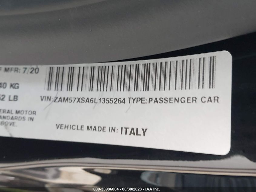 2020 MASERATI GHIBLI - ZAM57XSA6L1355264