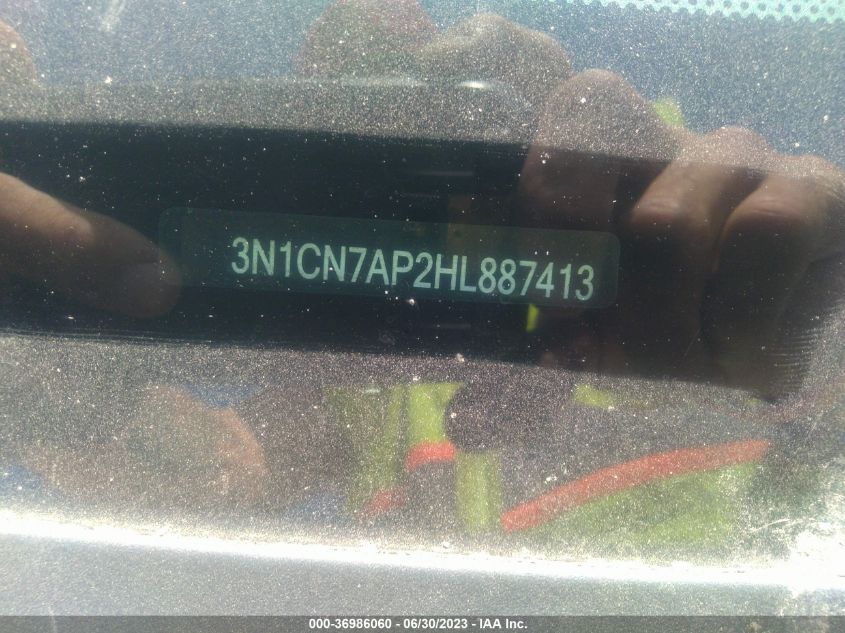 2017 NISSAN VERSA SEDAN S PLUS - 3N1CN7AP2HL887413