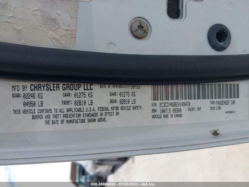 2014 DODGE CHALLENGER SXT - 2C3CDYAG8EH149470