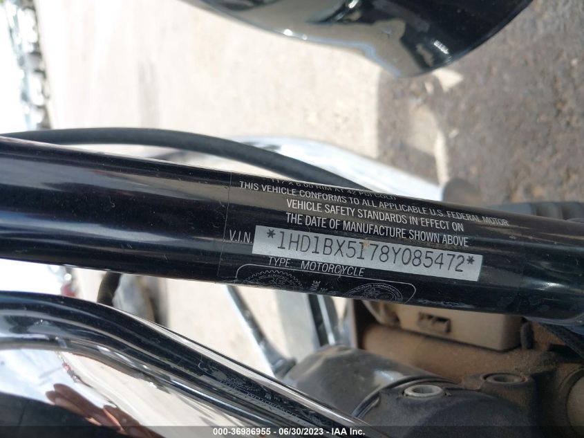 2008 HARLEY-DAVIDSON FLSTF 1HD1BX5178Y085472