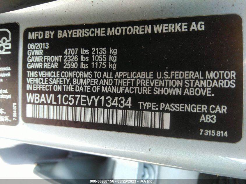 2014 BMW X1 XDRIVE28I - WBAVL1C57EVY13434