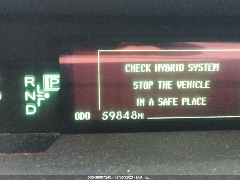 2013 TOYOTA PRIUS ONE/TWO/THREE/FOUR/FIVE - JTDKN3DU6D5649965