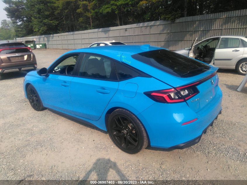 2022 HONDA CIVIC HATCHBACK SPORT - 19XFL2H80NE024367
