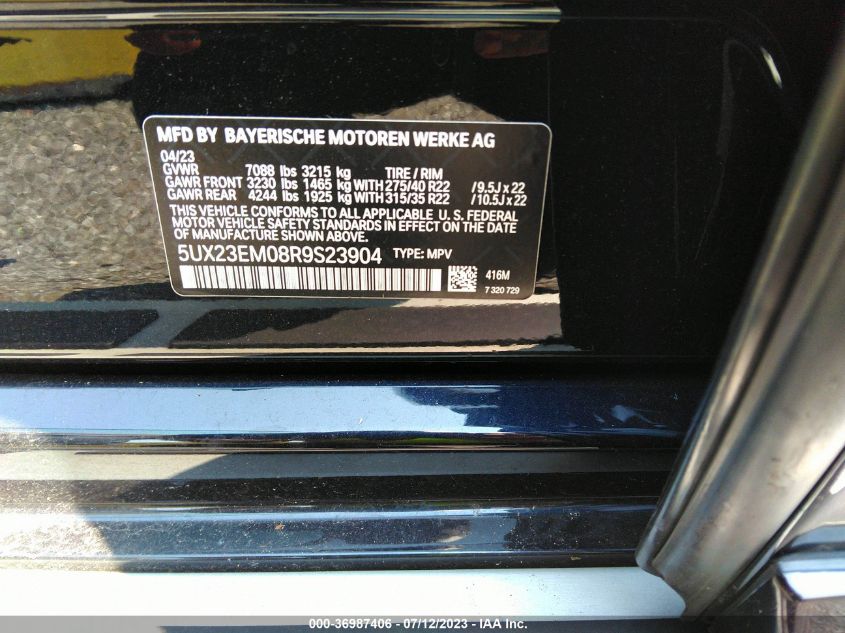 2024 BMW X7 XDRIVE40I - 5UX23EM08R9S23904