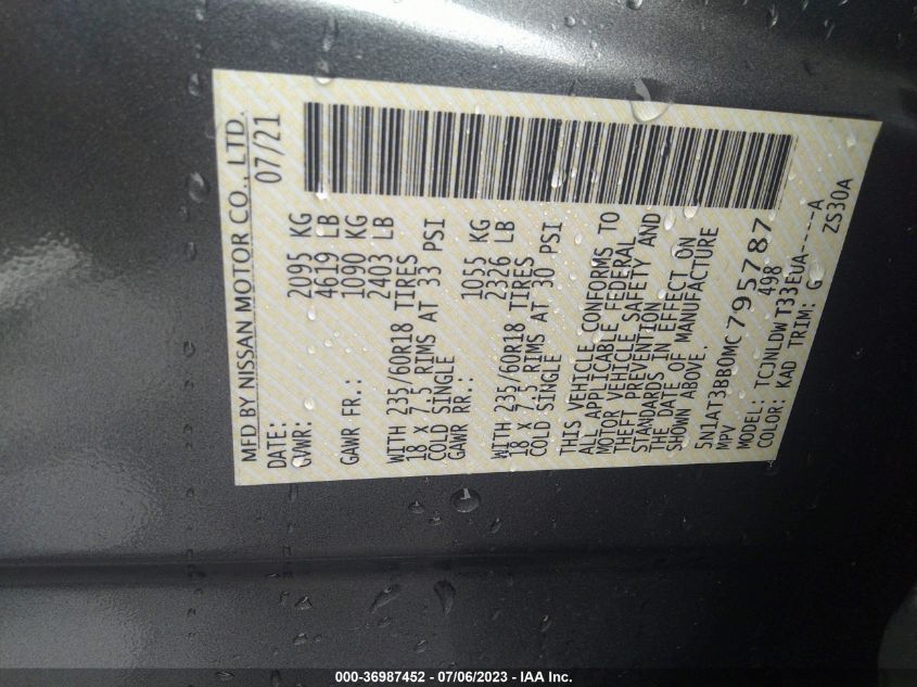 2021 NISSAN ROGUE SV - 5N1AT3BB0MC795787