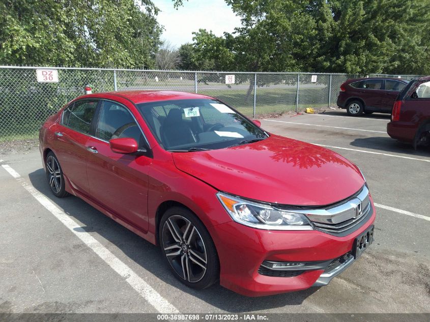 2016 HONDA ACCORD SEDAN SPORT - 1HGCR2F50GA080083
