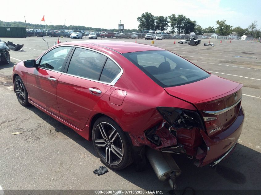 2016 HONDA ACCORD SEDAN SPORT - 1HGCR2F50GA080083
