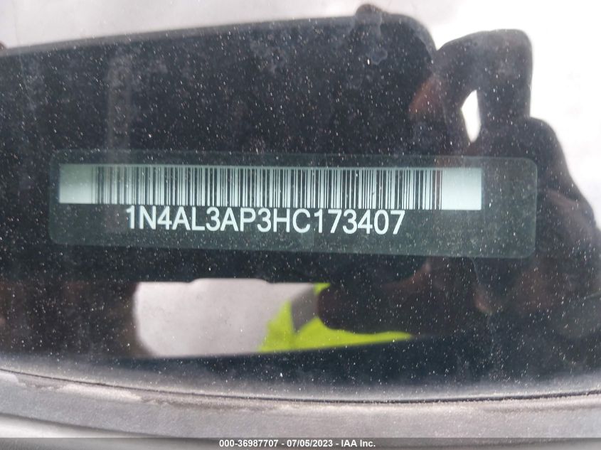 2017 NISSAN ALTIMA 2.5 SV - 1N4AL3AP3HC173407