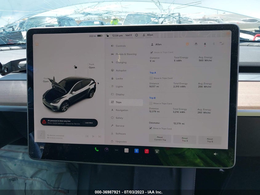 VIN 7SAYGDEE6NF347211 2022 TESLA MODEL Y LONG RANGE