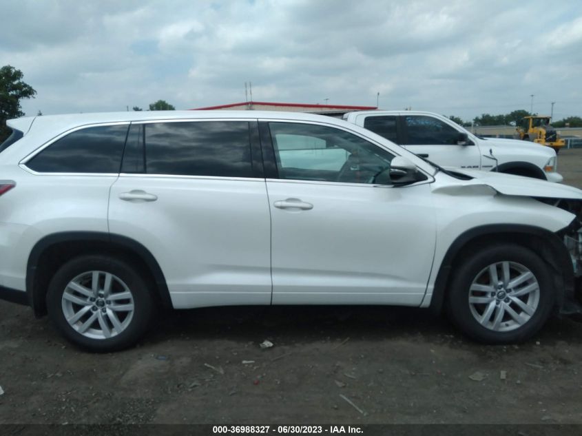 2016 TOYOTA HIGHLANDER LE - 5TDZARFHXGS022441