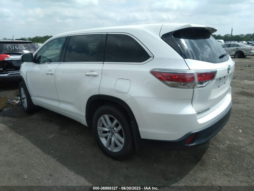 2016 TOYOTA HIGHLANDER LE - 5TDZARFHXGS022441