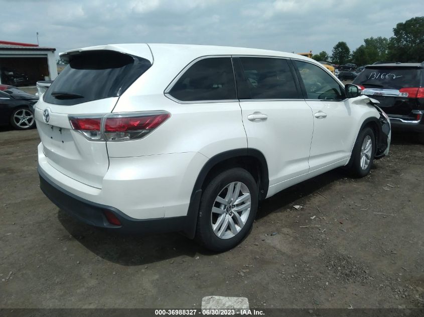 2016 TOYOTA HIGHLANDER LE - 5TDZARFHXGS022441