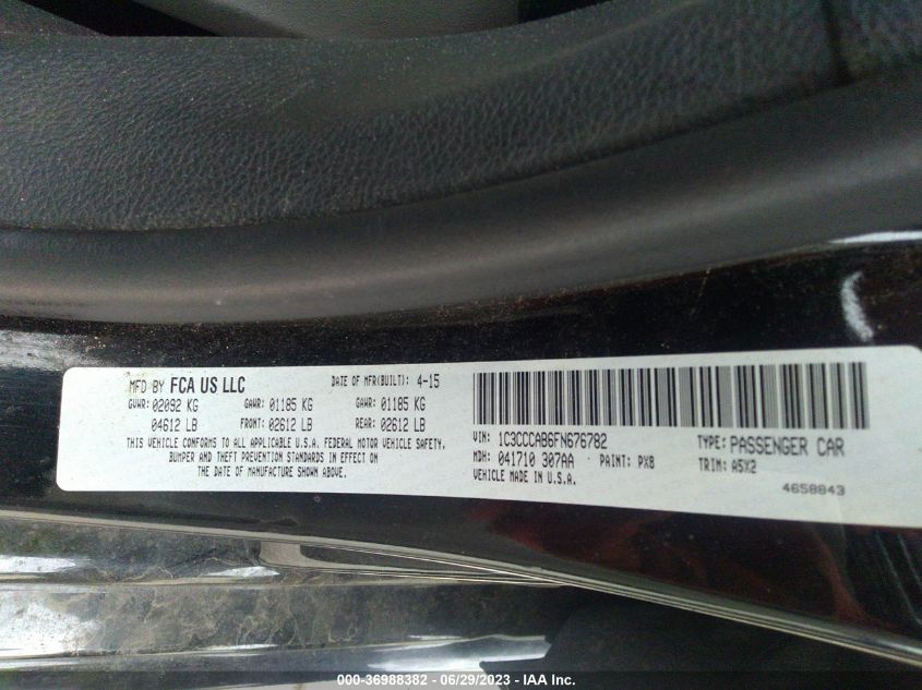 2015 CHRYSLER 200 LIMITED - 1C3CCCAB6FN676782