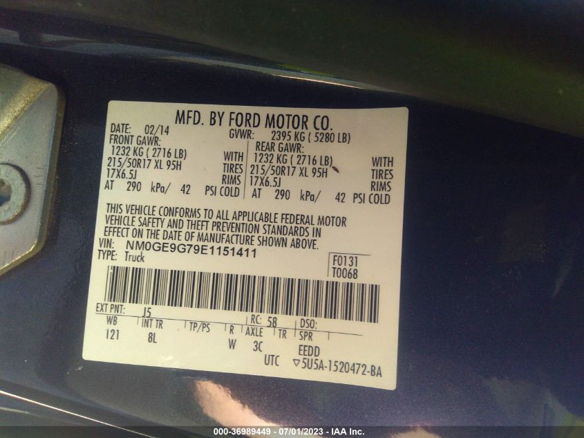 2014 FORD TRANSIT CONNECT WAGON TITANIUM - NM0GE9G79E1151411