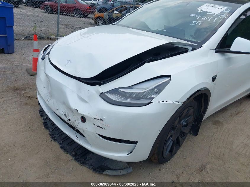 2022 TESLA MODEL Y LONG RANGE - 7SAYGDEE4NF419247