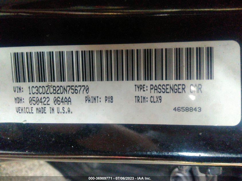 2013 DODGE AVENGER SXT - 1C3CDZCB2DN756770