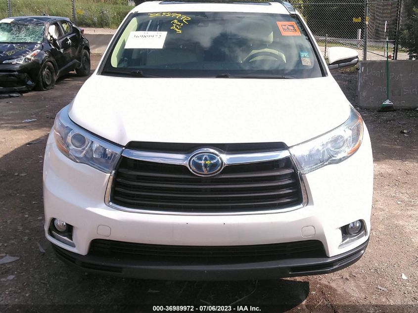 2014 TOYOTA HIGHLANDER HYBRID LIMITED - 5TDDCRFHXES006175