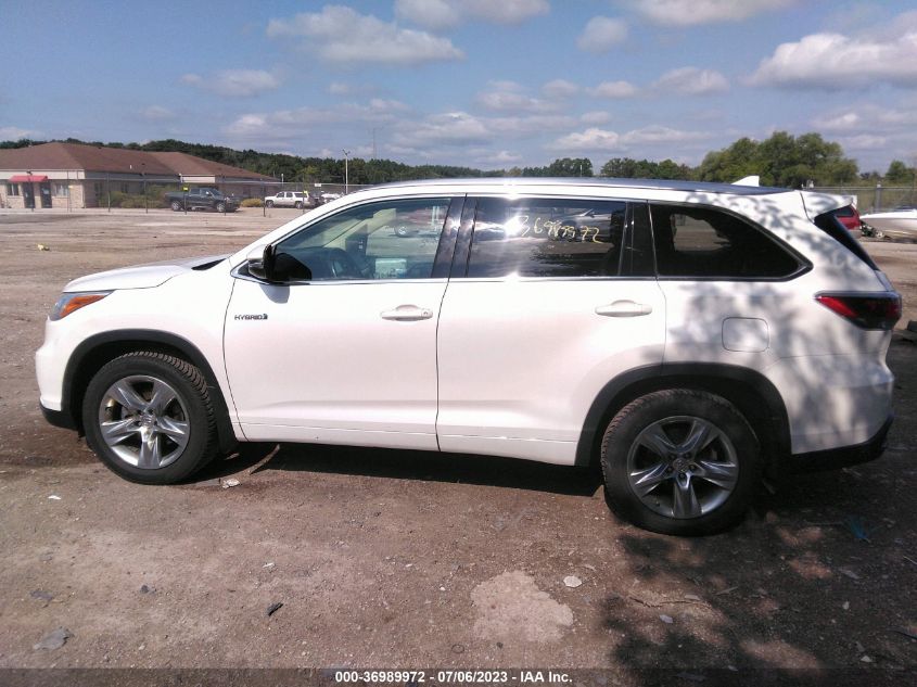 2014 TOYOTA HIGHLANDER HYBRID LIMITED - 5TDDCRFHXES006175