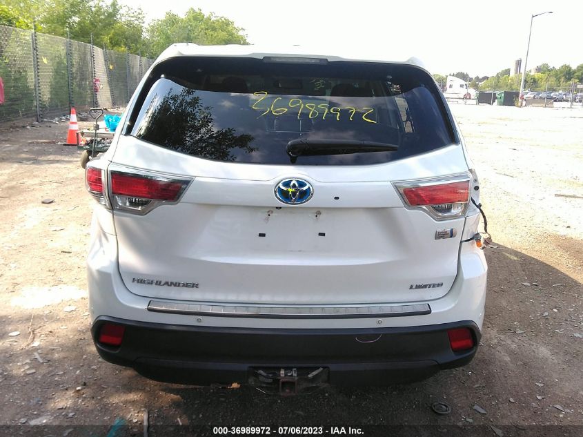 2014 TOYOTA HIGHLANDER HYBRID LIMITED - 5TDDCRFHXES006175
