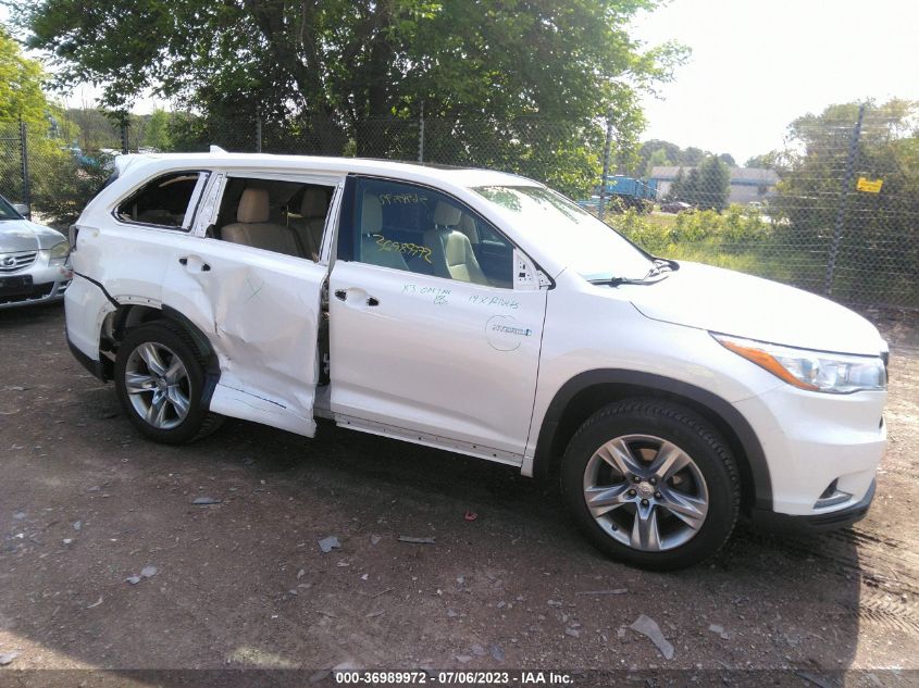 2014 TOYOTA HIGHLANDER HYBRID LIMITED - 5TDDCRFHXES006175