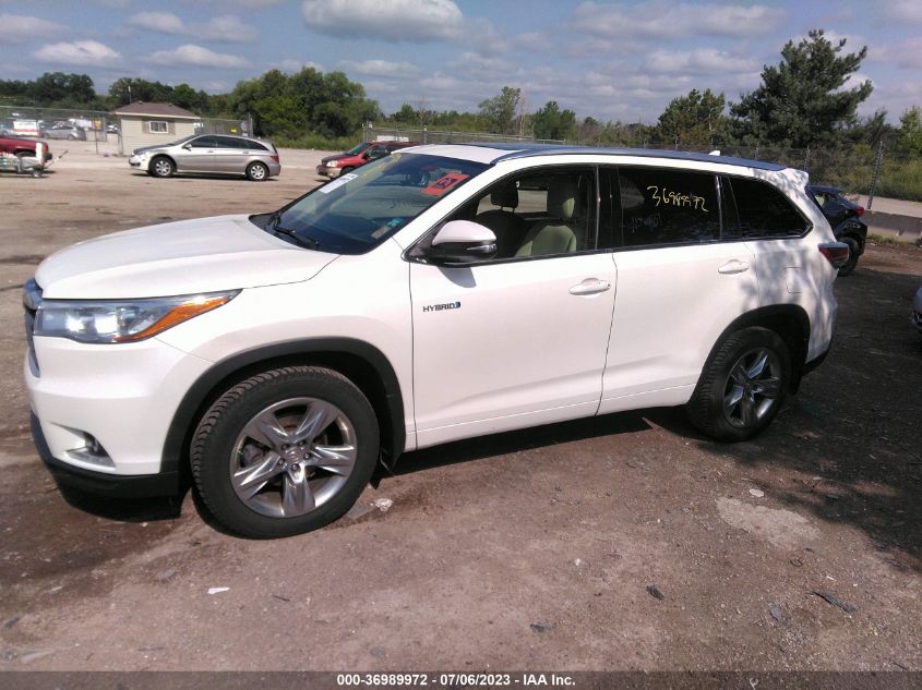 2014 TOYOTA HIGHLANDER HYBRID LIMITED - 5TDDCRFHXES006175